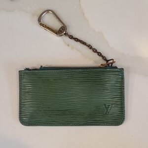 Louis Vuitton Green Leather Key Holder